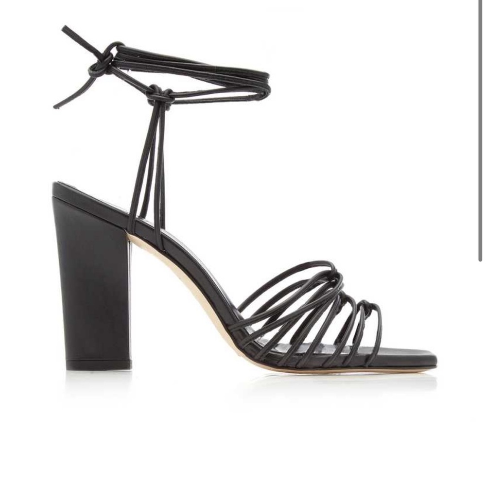 EUC Aeyde Daisy Leather Sandal - 37, Black